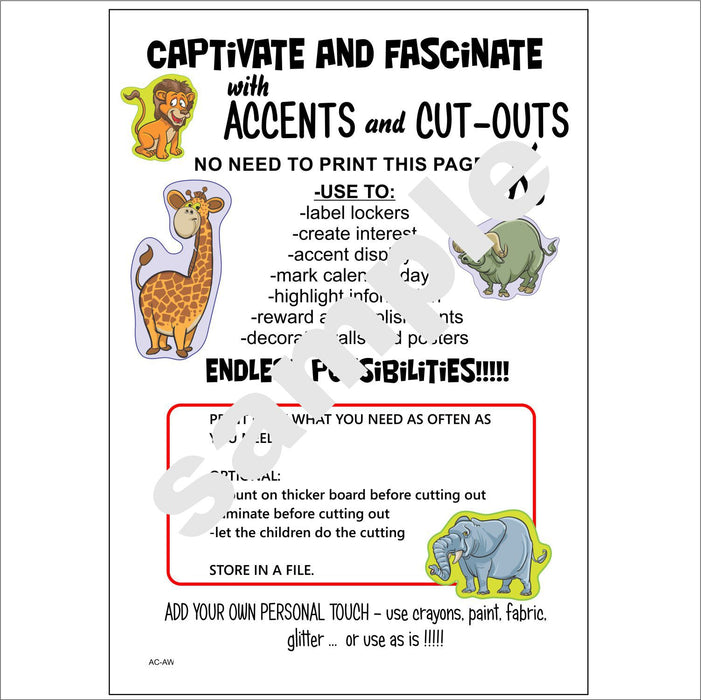 Accents and Cutouts: Wild Animals
