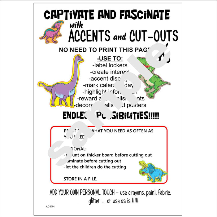 Accents and Cutouts: Dinosaurs