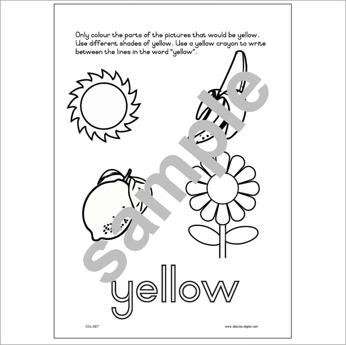 Theme Pack - COLOURS - Charts, Frieze, Activities, Booklet, Flashcards, Colour Wheel, Games