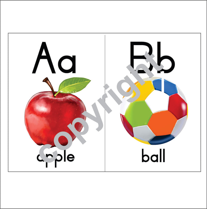 WALL CHARTS & ACTIVITIES:  A - Z ALPHABET CHARTS / FRIEZE (ball and claw / coin printing font)