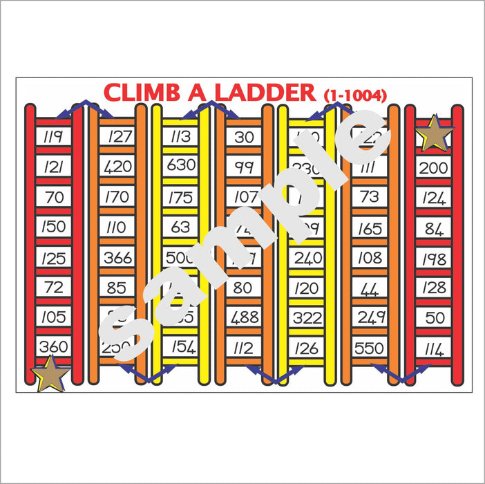 GAME - MATHS - CLIMB A LADDER (1 - 1004 number range)