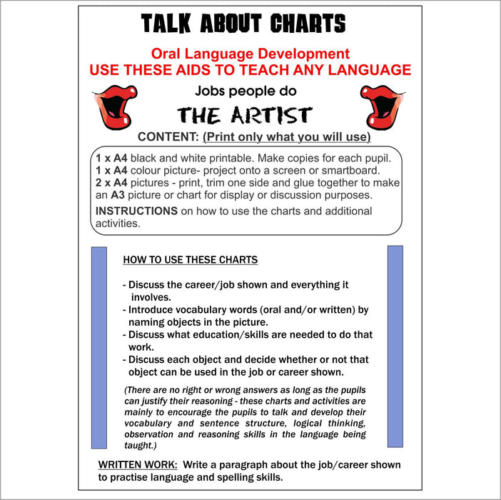 Oral Language Development - Careers - The Artist