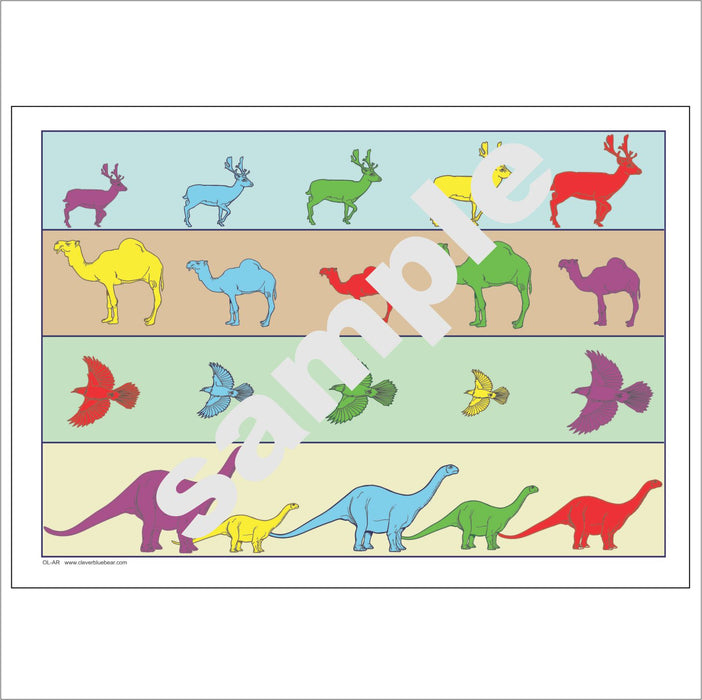 Oral Language Development - Discussion Charts - Animals in a Row