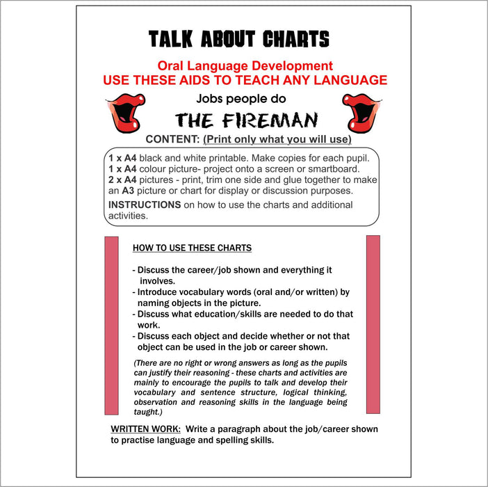 Oral Language Development - Careers - The Fireman