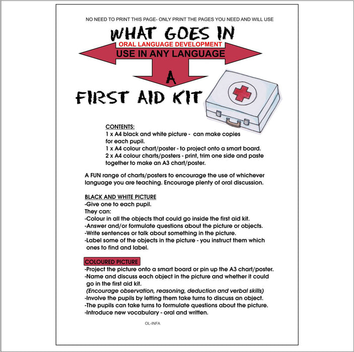 Oral Language Development - What goes in ...  A First Aid Kit