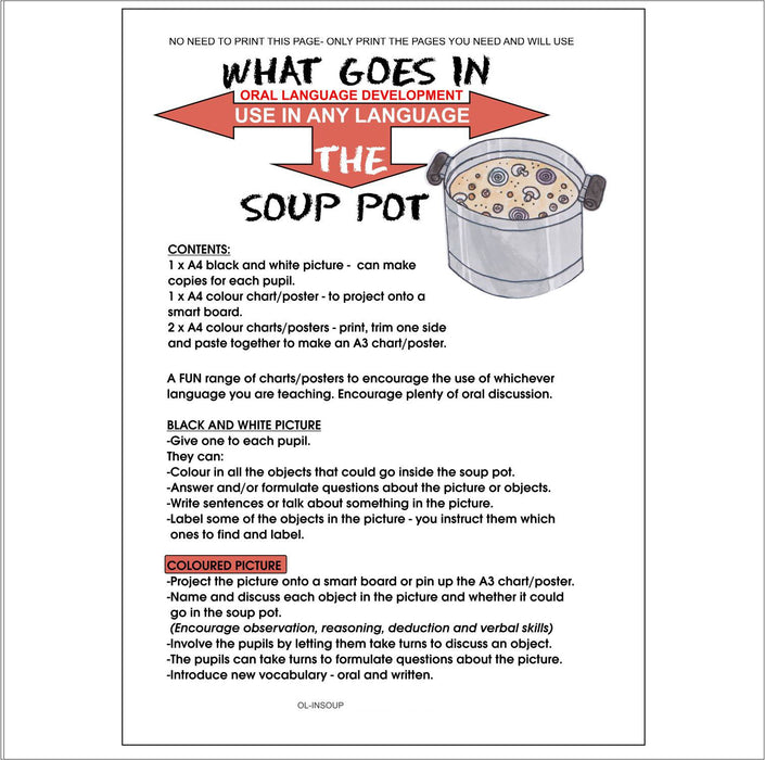 Oral Language Development - What goes in ...  The Soup Pot