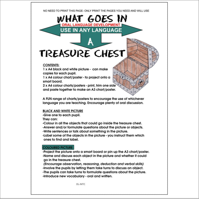 Oral Language Development - What goes in ...  The Treasure Chest