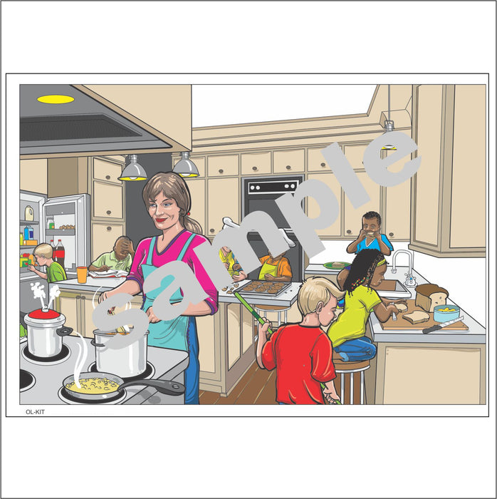 Oral Language Development - Discussion Charts - In the Kitchen