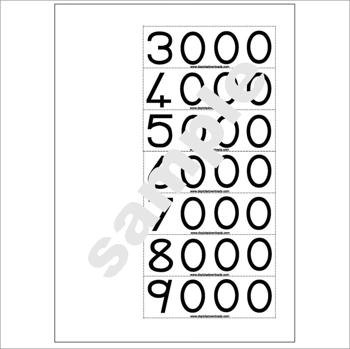 Number Building Cards / Spray Cards / Flard Cards