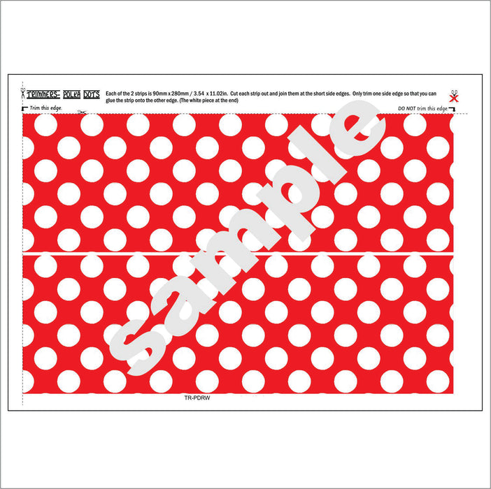 Trimmers, Borders, Edging: Polka Dots - red and white