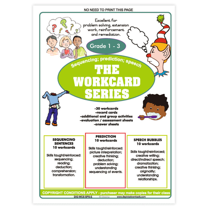 The Workcard Series: Sequencing; Prediction; Speech
