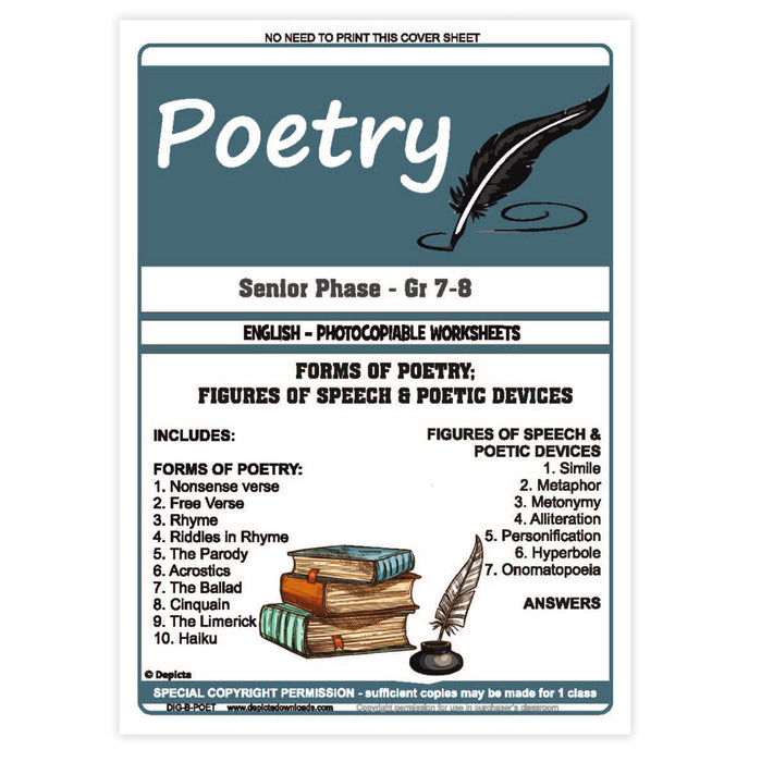 BOOK: Poetry -Forms of Poetry; Figures of Speech and Poetic Devices